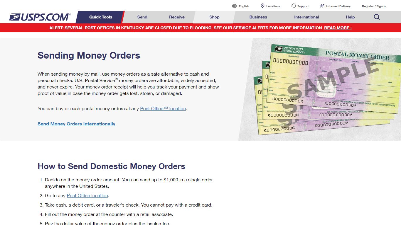 Money Orders | USPS