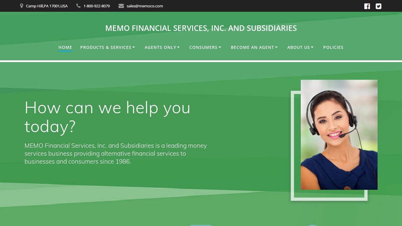 MEMO Financial Services, Inc. and Subsidiaries